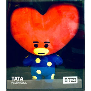Kids BT21 Tata Plush Doll One Size Red Blue